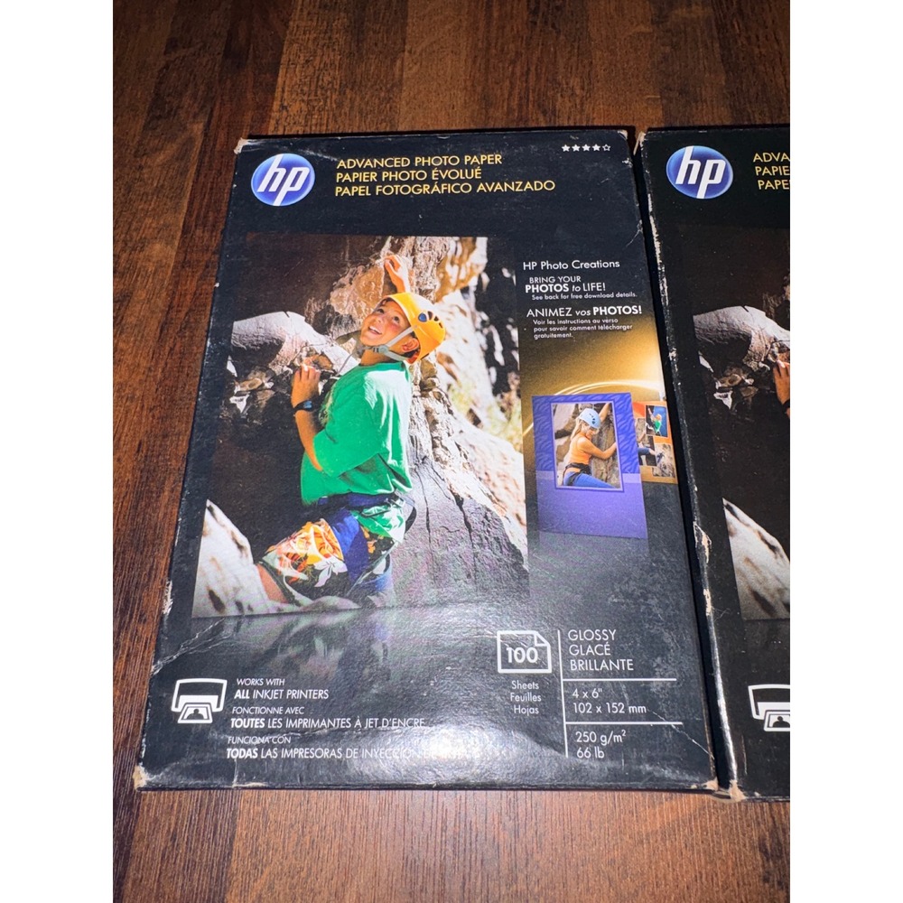 HP Advanced Photo Paper 4x6 Glossy 300 Sheets Total 3 Packs Q6638A Inkjet Paper - Picture 6 of 8